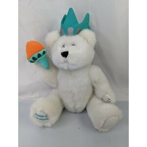 Hersheys Times Squares White Bear Plush Statue of Liberty 9 In Stuffed Animal